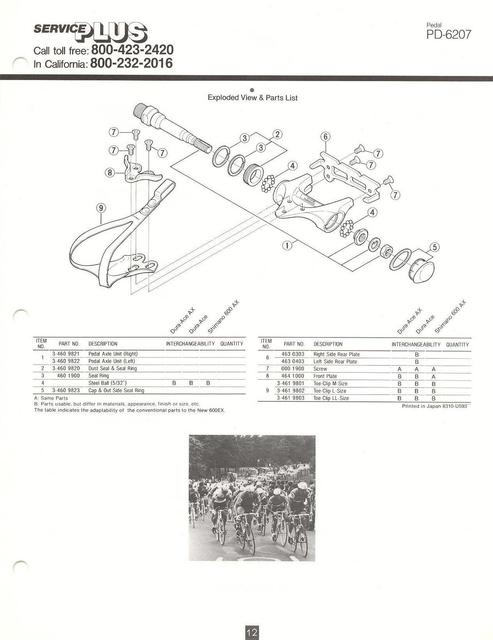 Shimano 600 EX catalog  (11-1983)