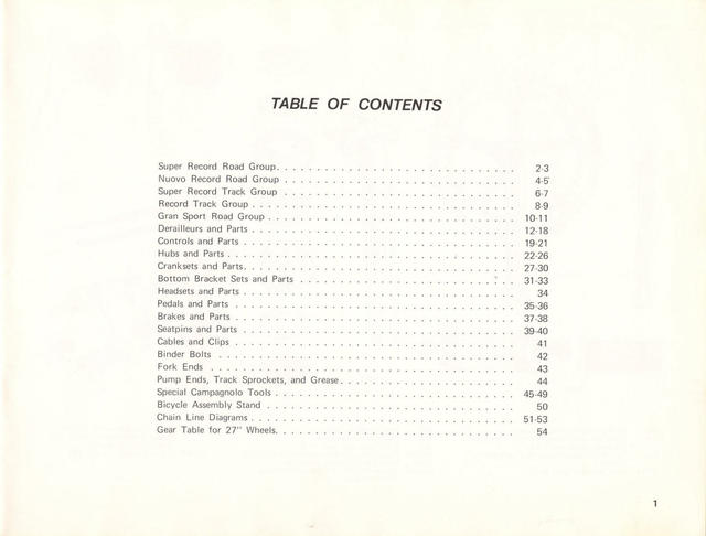Campagnolo catalog # 17a (1975)