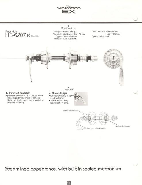 Shimano 600 EX catalog  (11-1983)