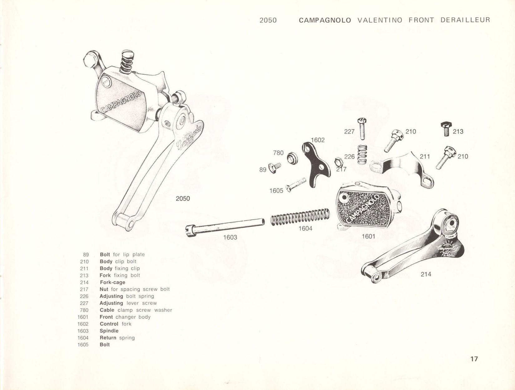 Campagnolo catalog # 17a (1975)
