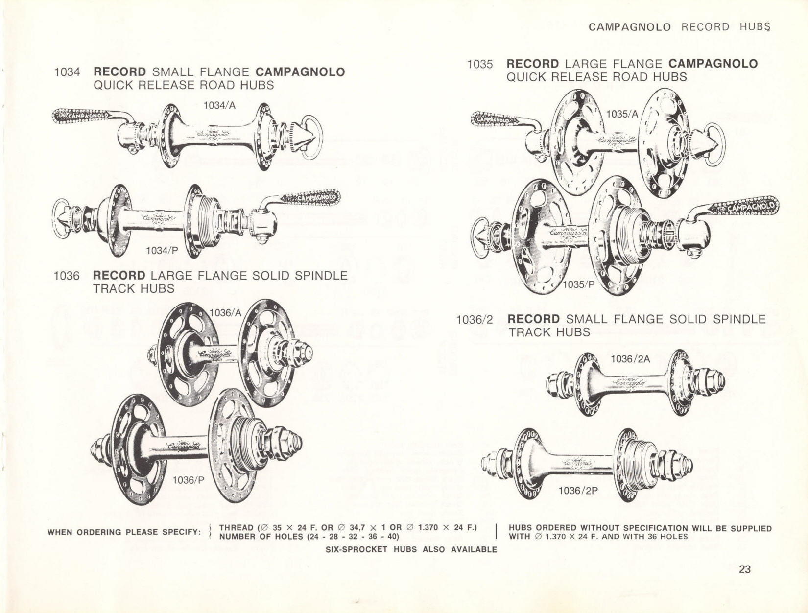 Campagnolo catalog # 17a (1975)