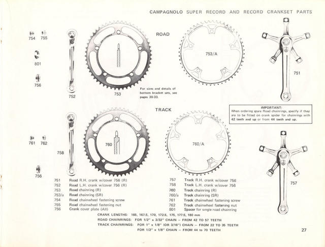 Campagnolo catalog # 17a (1975)
