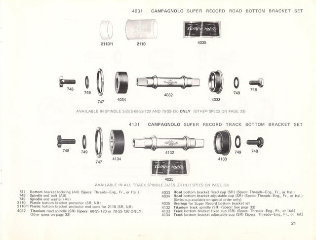 Campagnolo catalog # 17a (1975)
