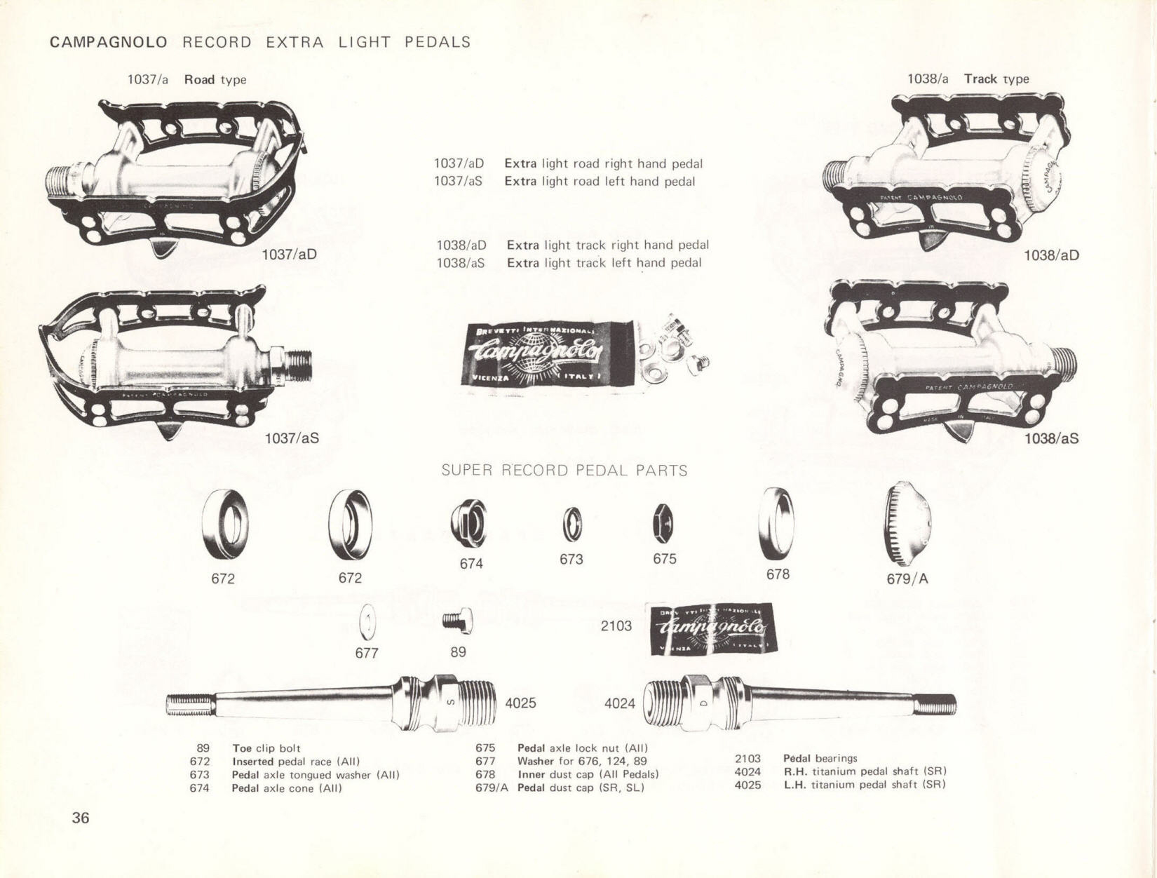 Campagnolo catalog # 17a (1975)