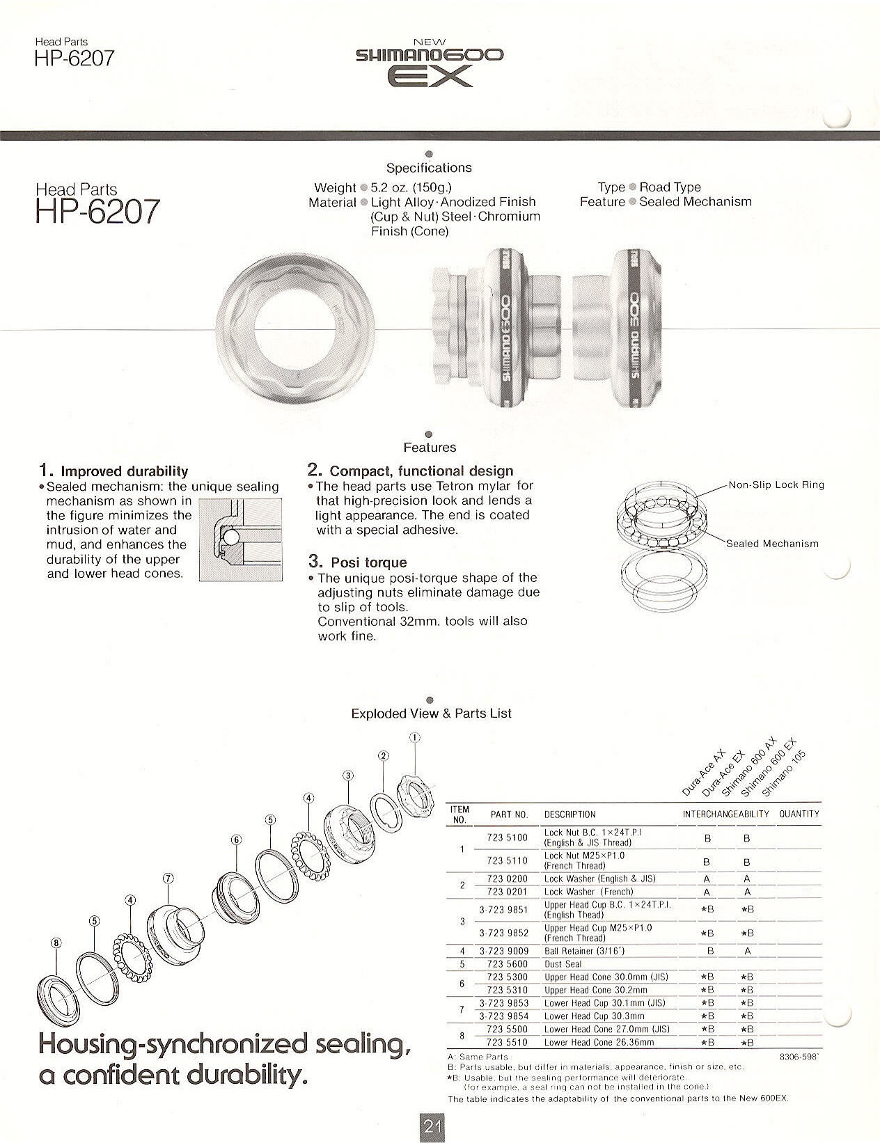 Shimano 600 EX catalog  (11-1983)