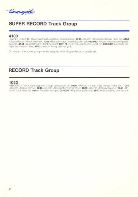 Campagnolo catalog # 18 (12-1985)