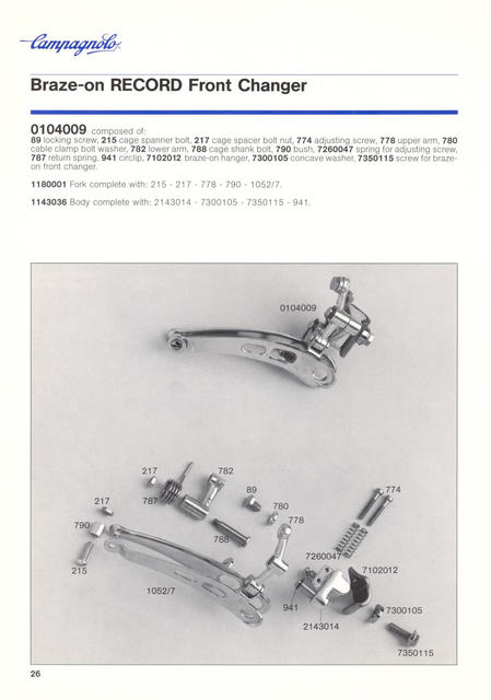 Campagnolo catalog # 18 (12-1985)