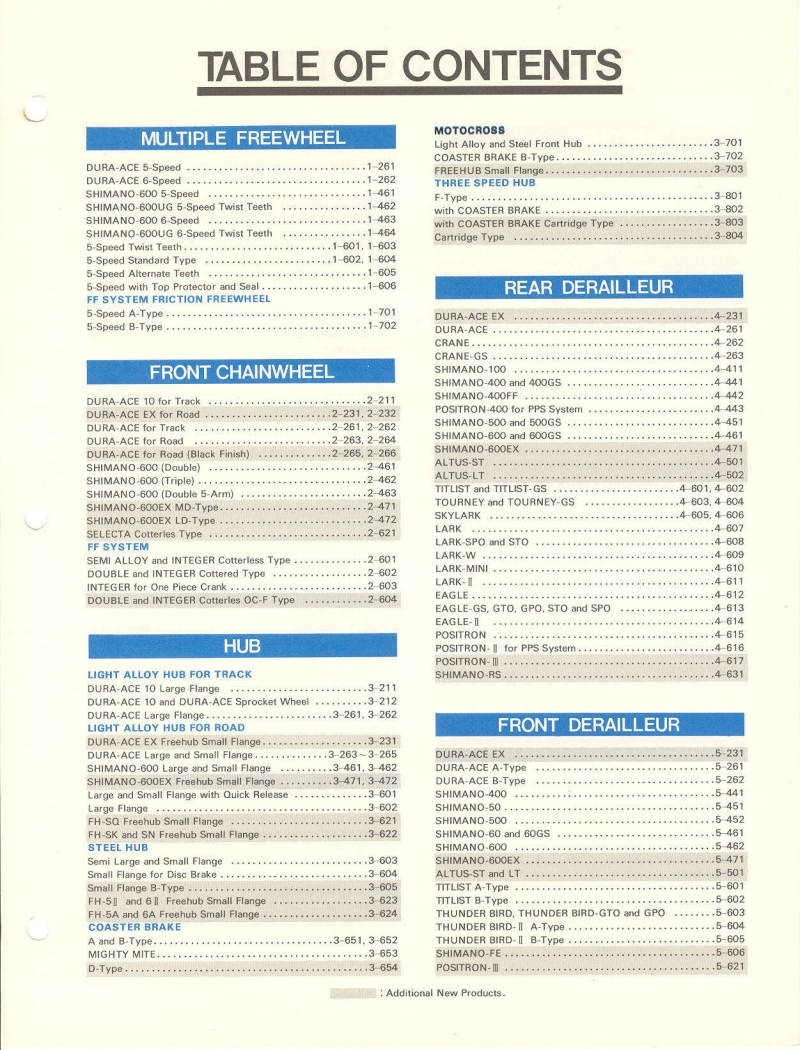 Shimano parts catalog  (04-1979)