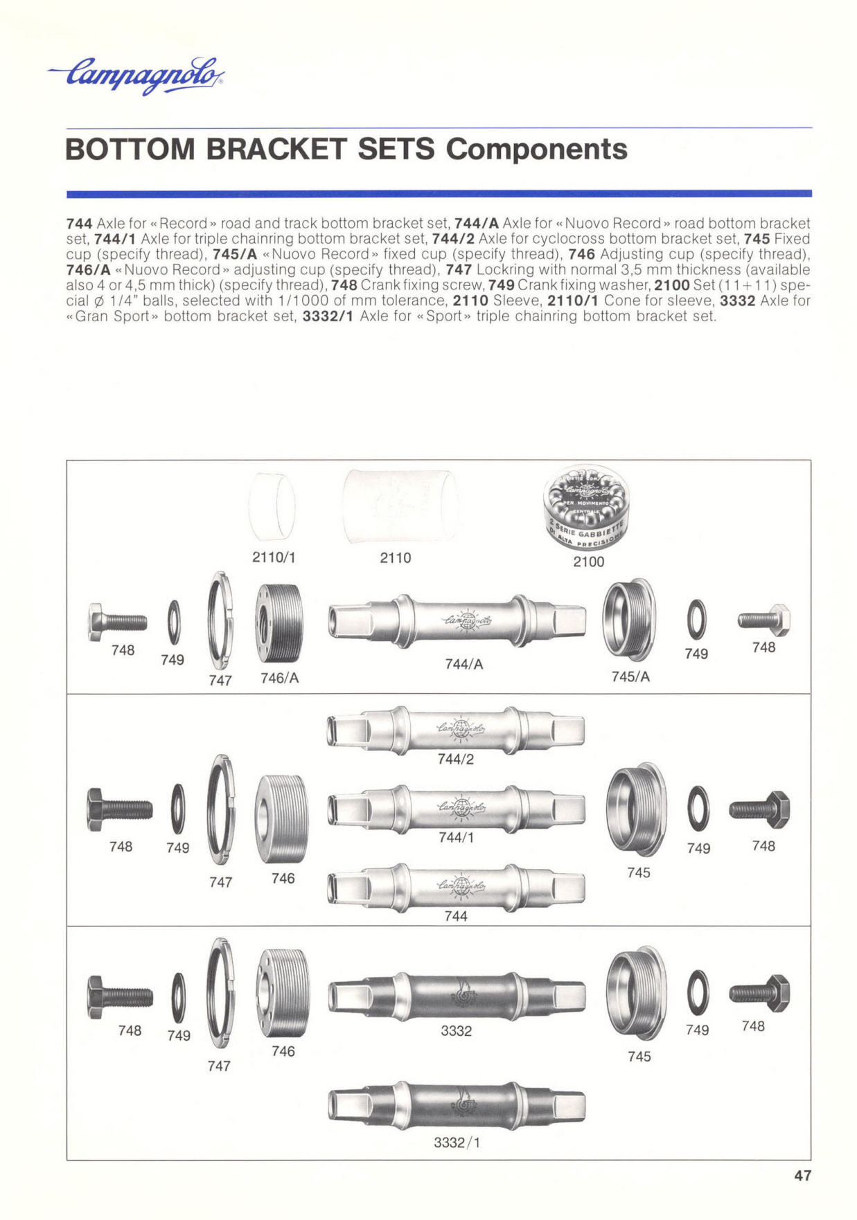Campagnolo catalog # 18 (12-1985)