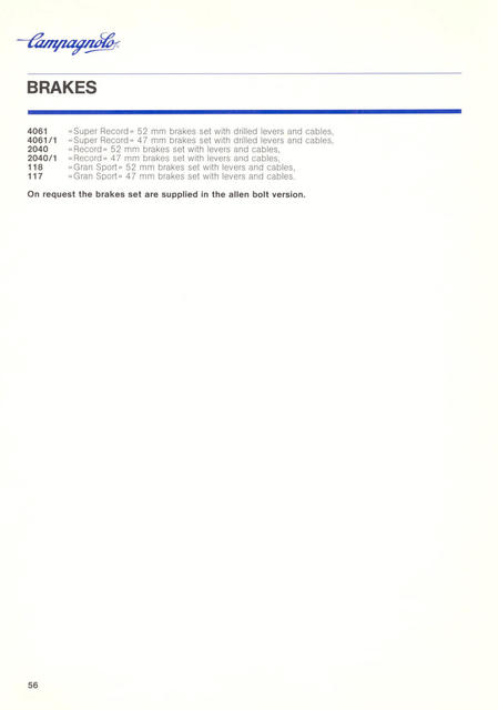 Campagnolo catalog # 18 (12-1985)