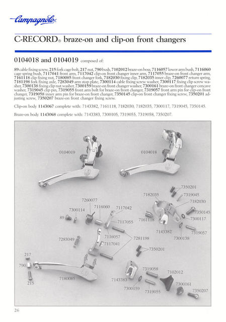 Campagnolo catalog # 18 bis (12-1986)