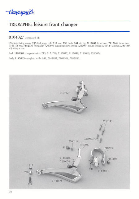 Campagnolo catalog # 18 bis (12-1986)