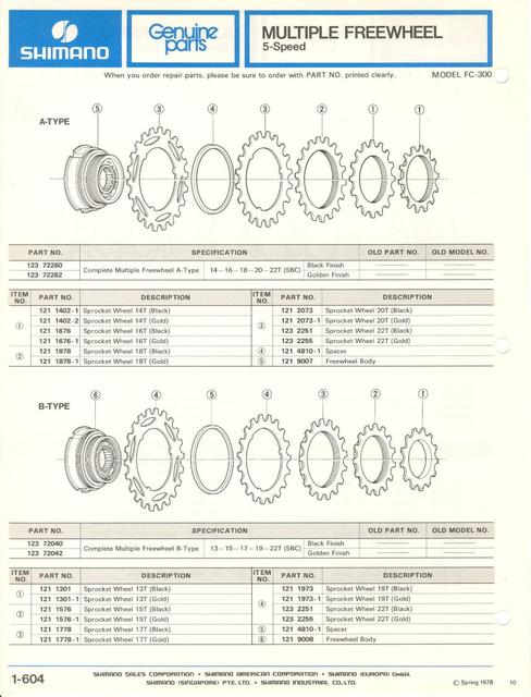 Shimano parts catalog  (04-1979)