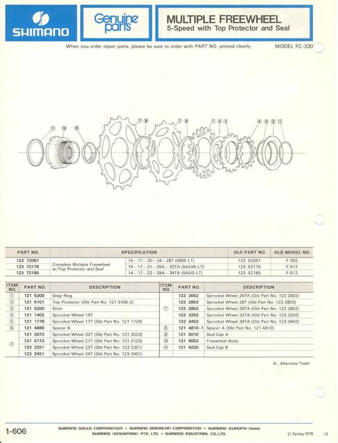 Shimano parts catalog  (04-1979)