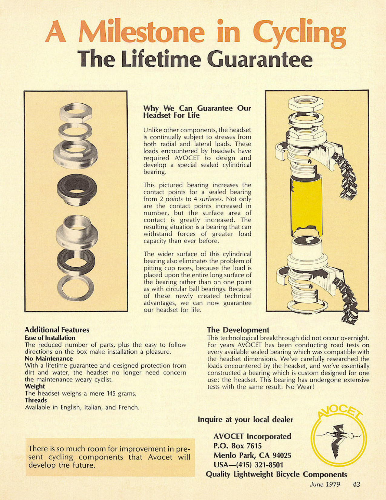 Avocet headset advertisement (06-1979)