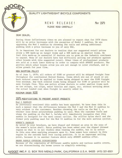 Avocet Dealer News (05-1979)
