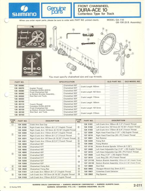 Shimano parts catalog  (04-1979)