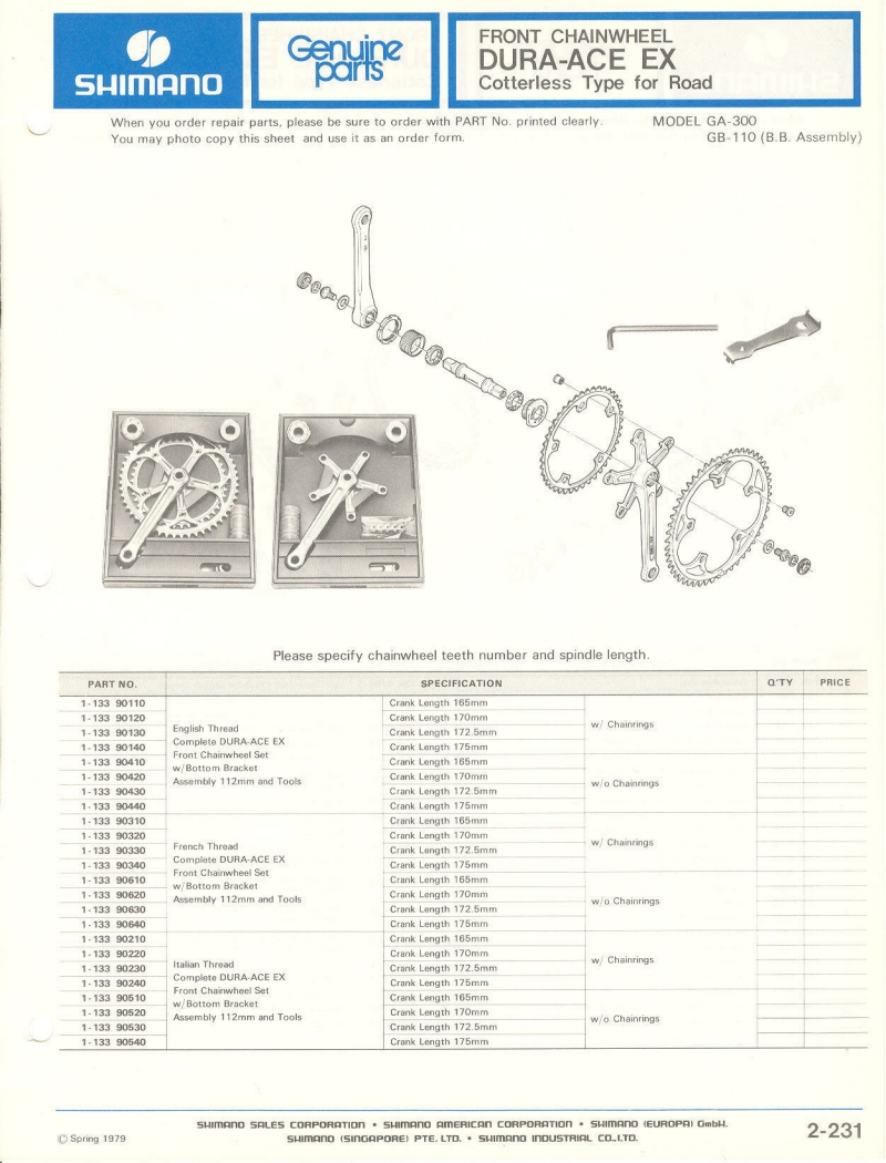 Shimano parts catalog  (04-1979)