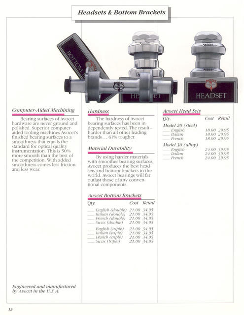 Avocet catalog (1985)