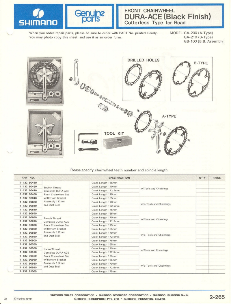 Shimano parts catalog  (04-1979)