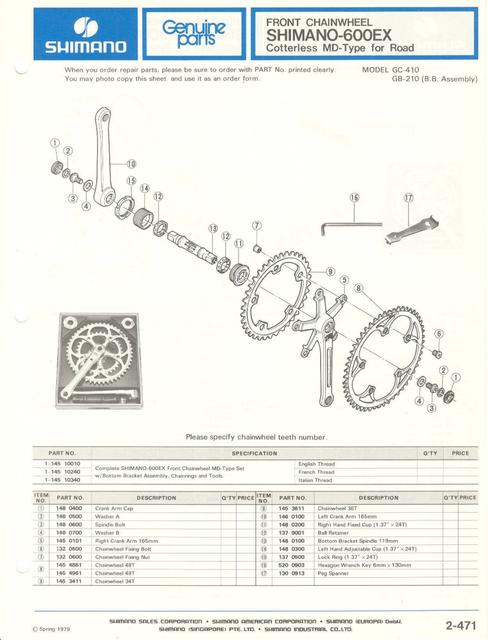 Shimano parts catalog  (04-1979)