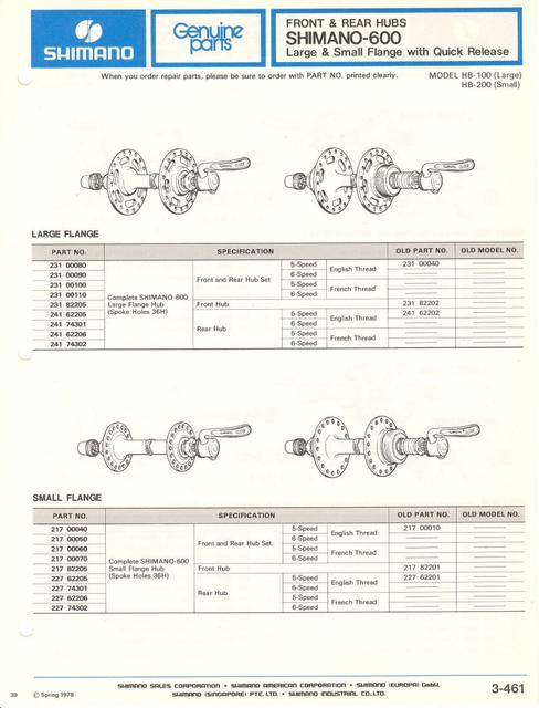 Shimano parts catalog  (04-1979)