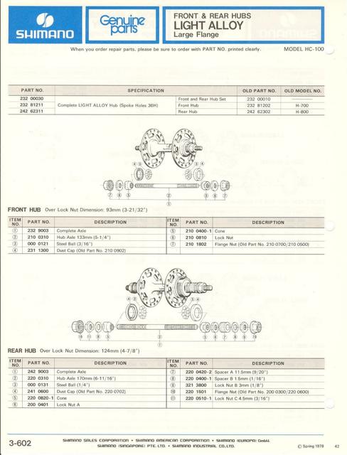 Shimano parts catalog  (04-1979)