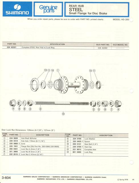 Shimano parts catalog  (04-1979)