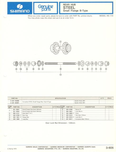 Shimano parts catalog  (04-1979)