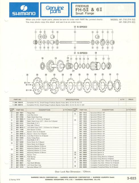 Shimano parts catalog  (04-1979)