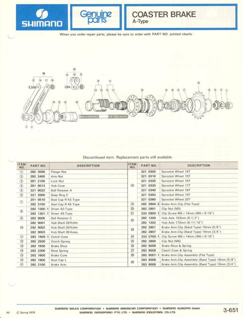 Shimano parts catalog  (04-1979)
