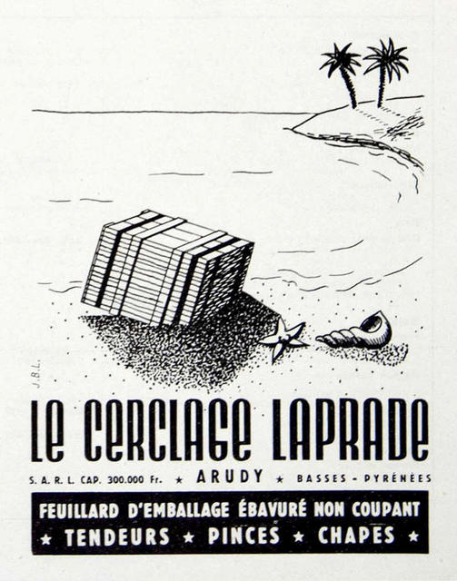 Usines Laprade / Arudy advertisement (1954)