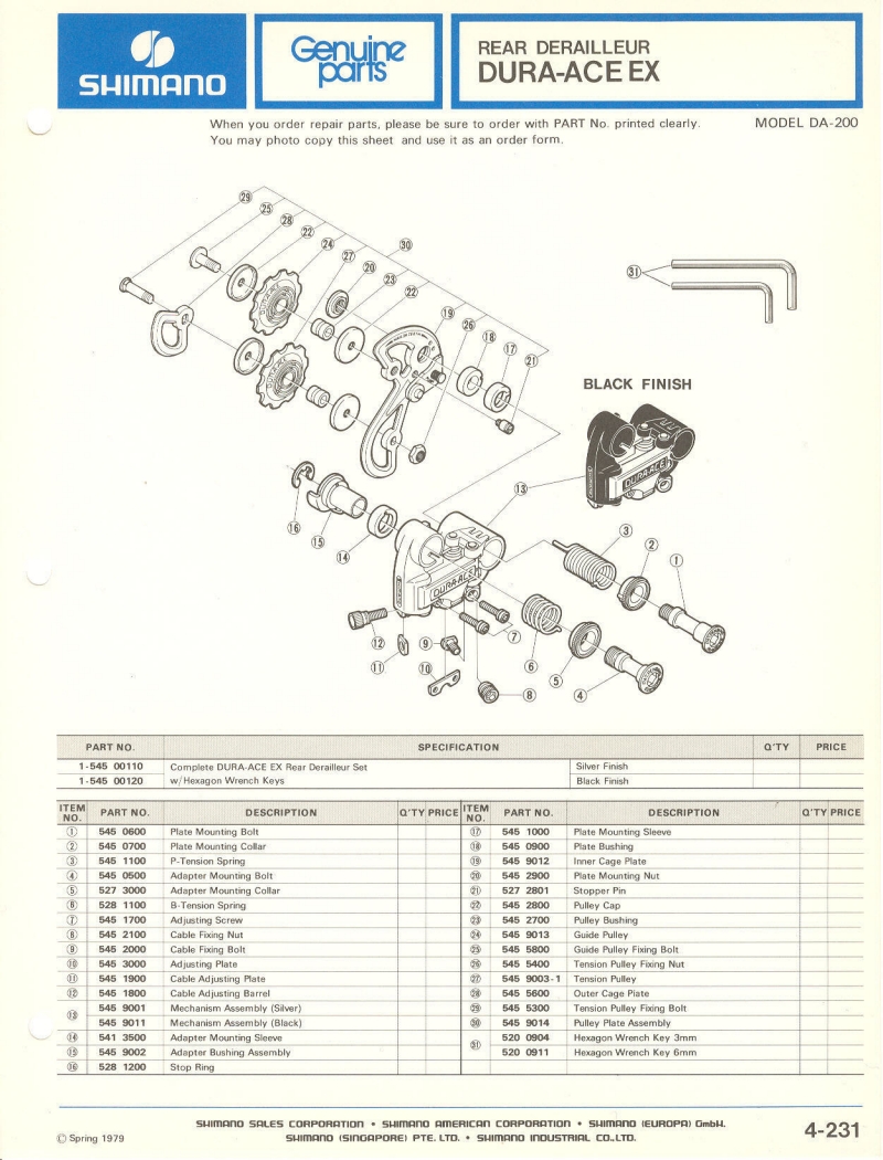 Shimano parts catalog  (04-1979)