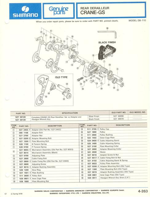 Shimano parts catalog  (04-1979)