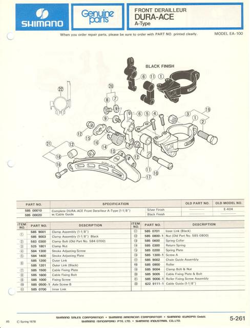 Shimano parts catalog  (04-1979)