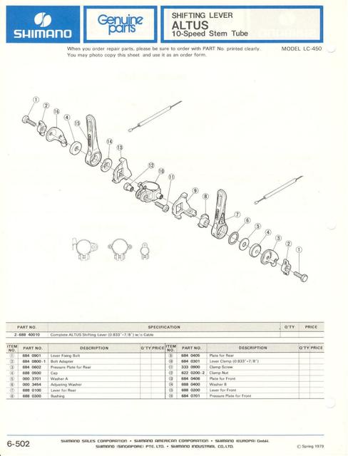 Shimano parts catalog  (04-1979)