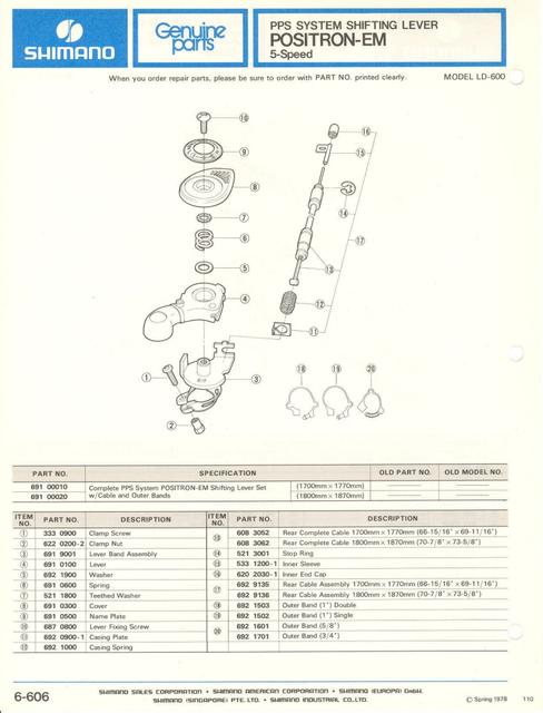Shimano parts catalog  (04-1979)