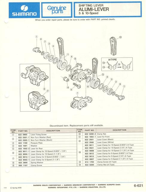 Shimano parts catalog  (04-1979)