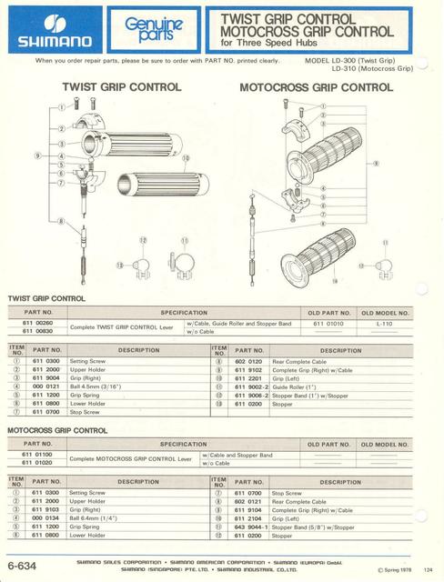 Shimano parts catalog  (04-1979)