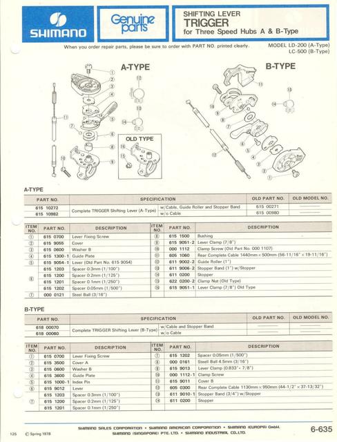 Shimano parts catalog  (04-1979)