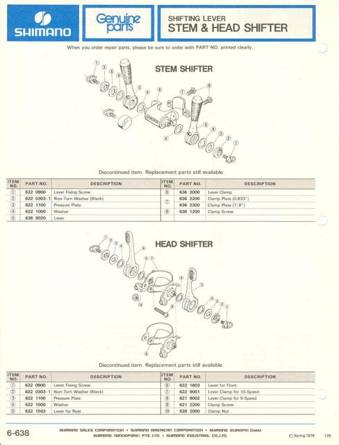 Shimano parts catalog  (04-1979)