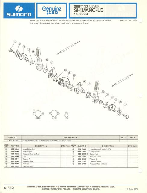 Shimano parts catalog  (04-1979)