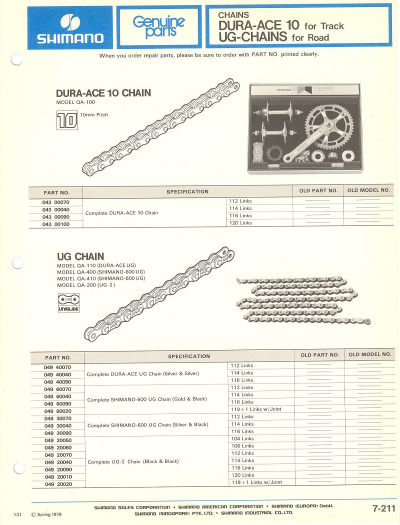 Shimano parts catalog  (04-1979)