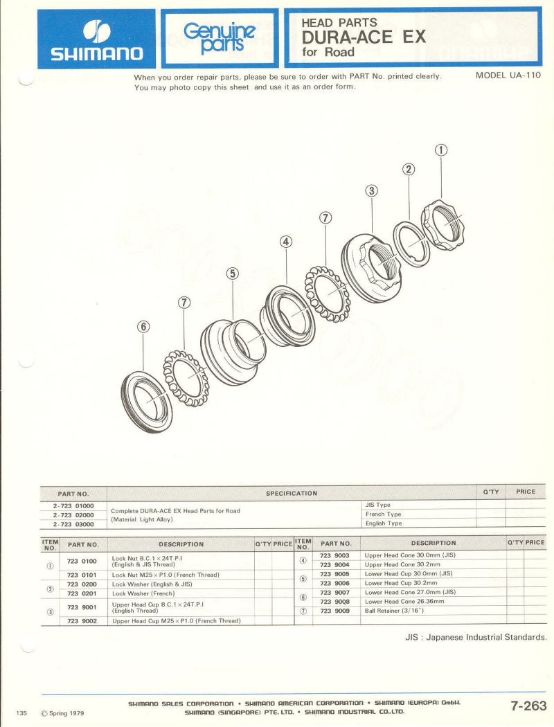 Shimano parts catalog  (04-1979)