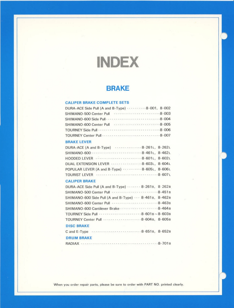 Shimano parts catalog  (04-1979)