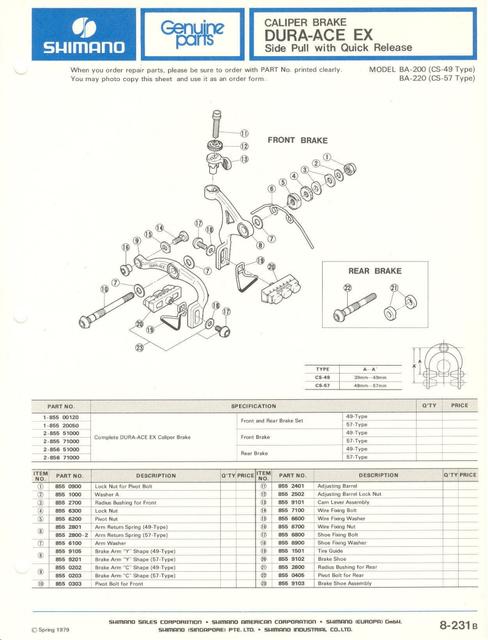Shimano parts catalog  (04-1979)