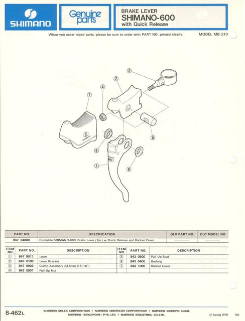 Shimano parts catalog  (04-1979)