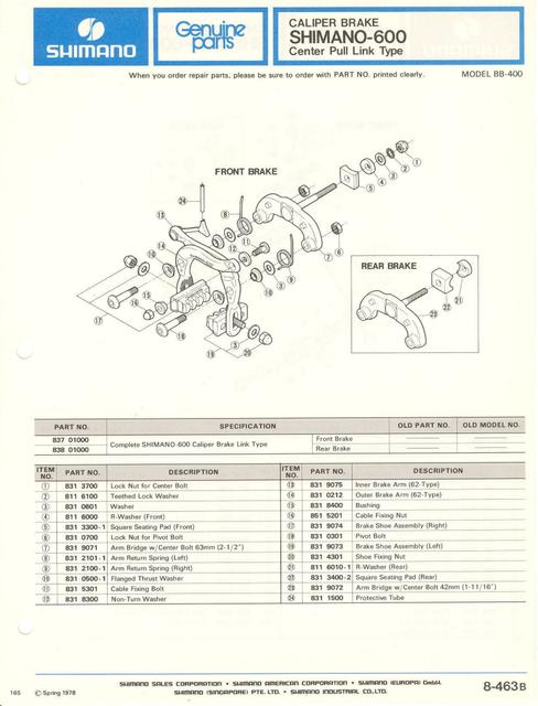 Shimano parts catalog  (04-1979)