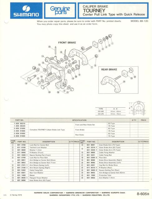 Shimano parts catalog  (04-1979)