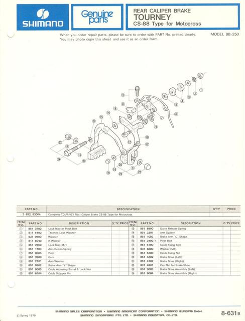 Shimano parts catalog  (04-1979)